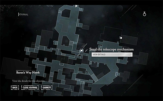 Your destination has been shown in the above screenshot - it is located in the Northern part of the South Quarter), in [South Quarter / Riverside - Canal] - Eyes on the Prize - Jobs - Basso - Thief - Game Guide and Walkthrough