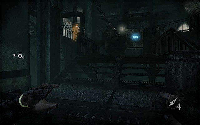 Escape to the balconies above, as quickly as possible - Enter the second part of the combination - Chapter 4: A Friend in Need - Thief - Game Guide and Walkthrough