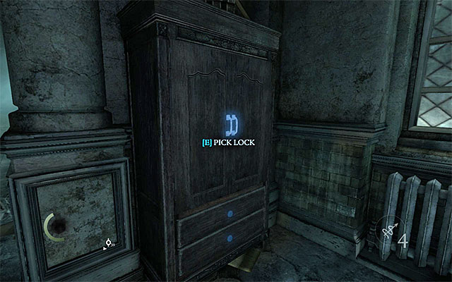 The cupboard with registry inside - Find information on Erin in the building lobby - Chapter 5: The Forsaken - Thief - Game Guide and Walkthrough
