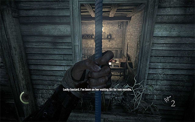 Approach the window on the right and note the rope that you have extended earlier - Fit for a Queen - Jobs - Basso - Thief - Game Guide and Walkthrough