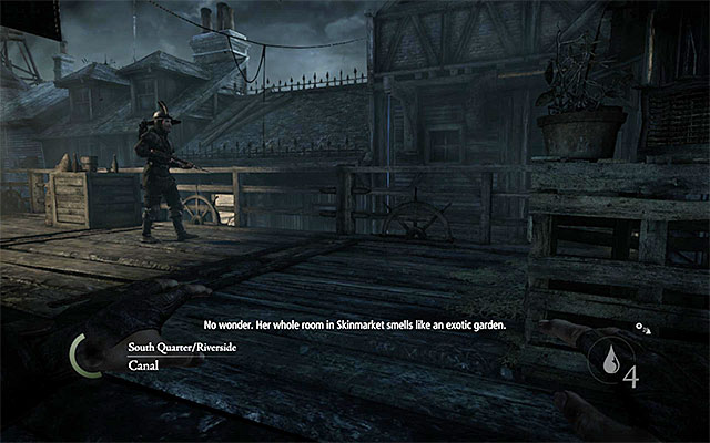 The first outpost of the enemy forces - Reach Erins hideout - description - The City - Thief - Game Guide and Walkthrough