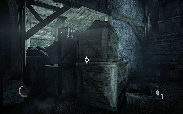 The crates between which Garrett can squeeze - Reach the Greystone Plaza - The City - Thief - Game Guide and Walkthrough