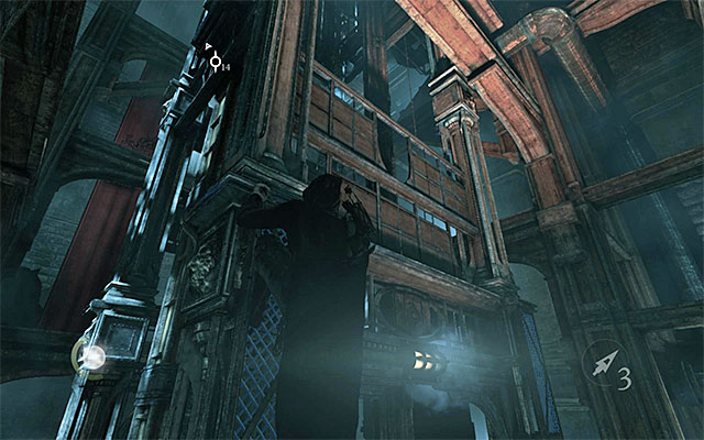 Use the claw to start climbing again - Reach the Barons private study - Chapter 6: A Man Apart - Thief - Game Guide and Walkthrough