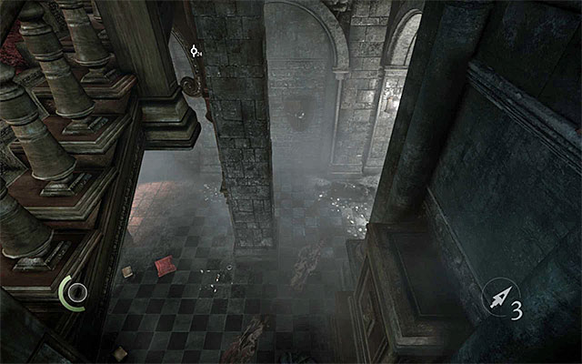 Hop over the balustrade to get to the ground floor as fast as possible - Reach the ceremonial hall - description - Chapter 6: A Man Apart - Thief - Game Guide and Walkthrough