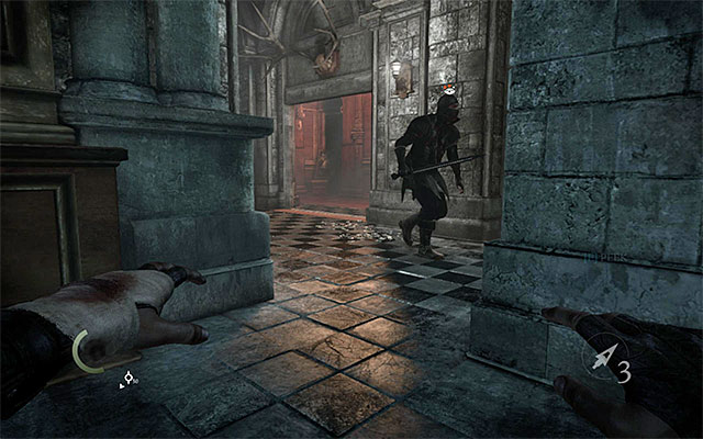 Watch out for all the new enemies who are patrolling this floor - Reach the ceremonial hall - description - Chapter 6: A Man Apart - Thief - Game Guide and Walkthrough