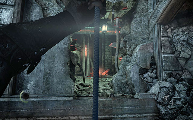 You need to bounce off the rope and jump into the building - Get to the other side of the jetty - Chapter 6: A Man Apart - Thief - Game Guide and Walkthrough