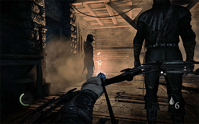 Use the water arrow to put out fire - The Tinkers Trinket - Jobs - Basso - Thief - Game Guide and Walkthrough