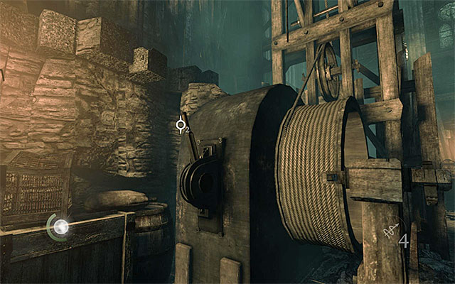 Do not haste too much, while exploring the Southern part of the cathedral, because there is a single civilian here, and also, the balcony to the East is frequented by an opponent with a crossbow - Take the cargo elevator - Chapter 7: The Hidden City - Thief - Game Guide and Walkthrough