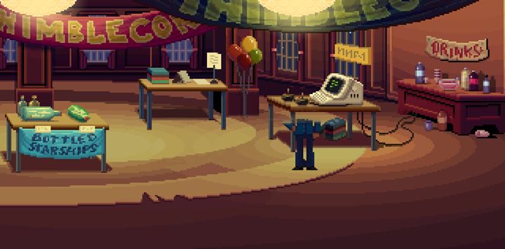 On the convention you will find mysterious data that will teleport the Agent from the game. - Part 9 - The Deleting | Walkthrough - Walkthrough - Thimbleweed Park Game Guide
