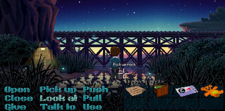 Pick up the rock and use it to break the lamp. - Part 1 - The meeting / Part 2 - The Body | Walkthrough - Walkthrough - Thimbleweed Park Game Guide