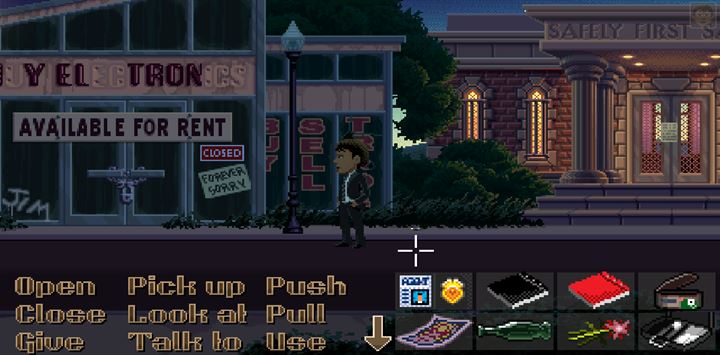 You will find Dime next to the blinking lantern - you can easily miss it on the ground. - Part 1 - The meeting / Part 2 - The Body | Walkthrough - Walkthrough - Thimbleweed Park Game Guide