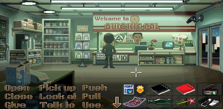 Trade the empty bottle for 10 cents. - Part 1 - The meeting / Part 2 - The Body | Walkthrough - Walkthrough - Thimbleweed Park Game Guide