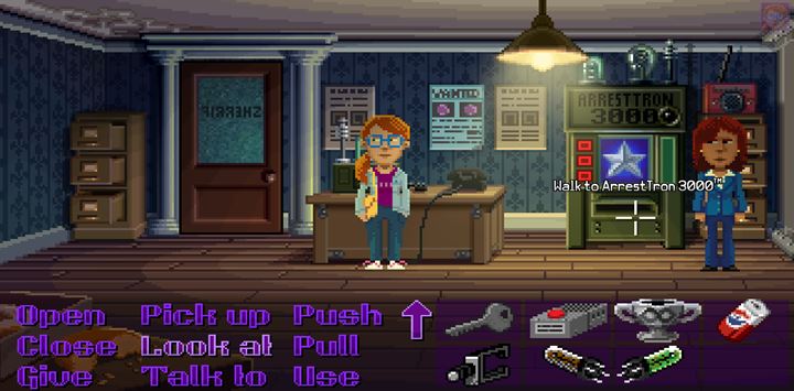 Use the tube on the machine to create a crime report. - Part 3 - The Arrest | Walkthrough - Walkthrough - Thimbleweed Park Game Guide
