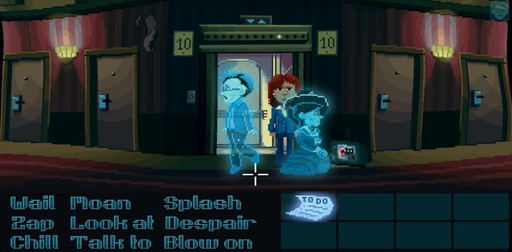 Turn the television on by using Zap and switch to the cat canal. - Part 4 - The Will / Part 5 - The Reading | Walkthrough - Walkthrough - Thimbleweed Park Game Guide