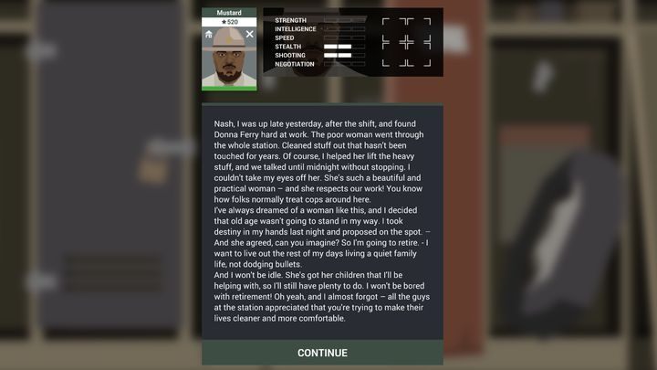 A notice informing about an officer leaving the force to retire. - Officers in This is the Police 2 - Game Mechanics - This is the Police 2 Game Guide