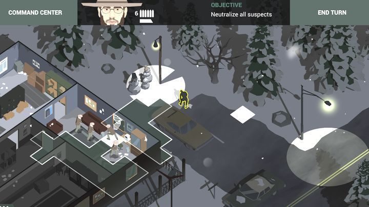 One of the suspects patrolling the area around the car. - Tactical missions in This is the Police 2 - Other activities - This is the Police 2 Game Guide