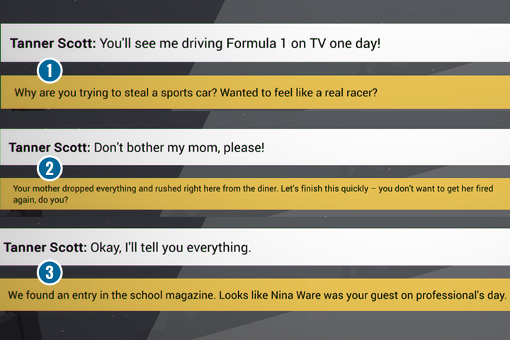 Start with a casual chat about the cars (1) - Gangs - General advices - This is the Police Game Guide