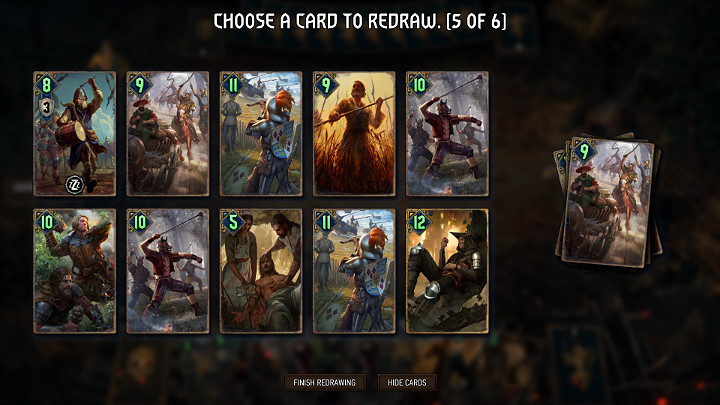 The mulligan (exchange) phase is the first stage of any game - Mulligan phase (exchange of cards) in Thronebreaker The Witcher Tales - Combat - Thronebreaker The Witcher Tales Guide
