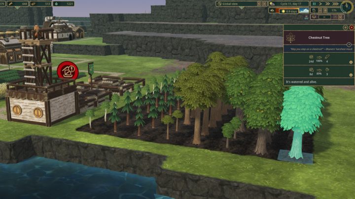 Logs are obtained by workers employed at lumberjack flags - Timberborn: Materials and resources - list - Basics - Timberborn Guide