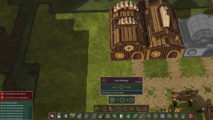 Gears are manufactured from boards in the gear workshop - Timberborn: Materials and resources - list - Basics - Timberborn Guide