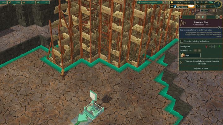 Scrap metal can be obtained from metal ruins (collected by a worker from the scavenger flag) or from mines - Timberborn: Materials and resources - list - Basics - Timberborn Guide