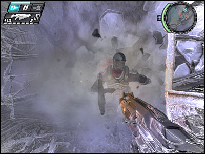 Look at the screen, because that's where you'll have to use the stairs - Consequences I - Walkthrough - Timeshift - Game Guide and Walkthrough