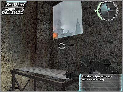 Before you'll be able to take on a huge robot, you will have to defeat three soldiers (screen) - Consequences I - Walkthrough - Timeshift - Game Guide and Walkthrough