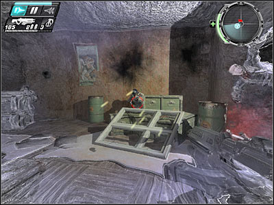 You should be able to find a second hole in the floor - Back Again IV - Walkthrough - Timeshift - Game Guide and Walkthrough