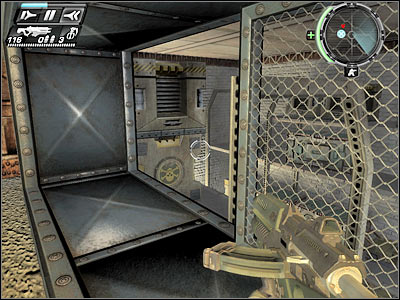 You should be standing on top of one of the warehouse structures - Ground Floor II - Walkthrough - Timeshift - Game Guide and Walkthrough