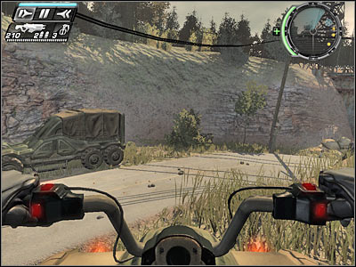 Move forward a little, however you should consider hiding by the large boulders - Road Trip I - Walkthrough - Timeshift - Game Guide and Walkthrough