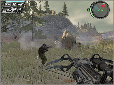 Now you should start running towards the main building of the base - Forced Entry II - Walkthrough - Timeshift - Game Guide and Walkthrough