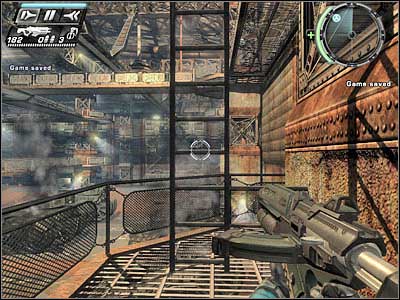 You should be able to find a crate here - Factory Recall I - Walkthrough - Timeshift - Game Guide and Walkthrough