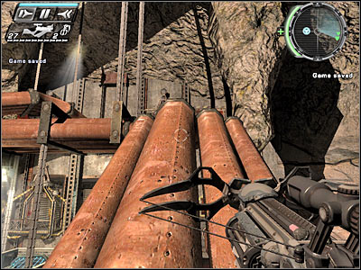 Climb down and make a few steps forward - En Route III - Walkthrough - Timeshift - Game Guide and Walkthrough