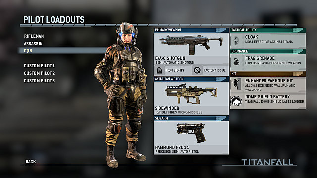 Name: CQB (Close Quarters Battle) - Pilot classes - Classes - Titanfall - Game Guide and Walkthrough