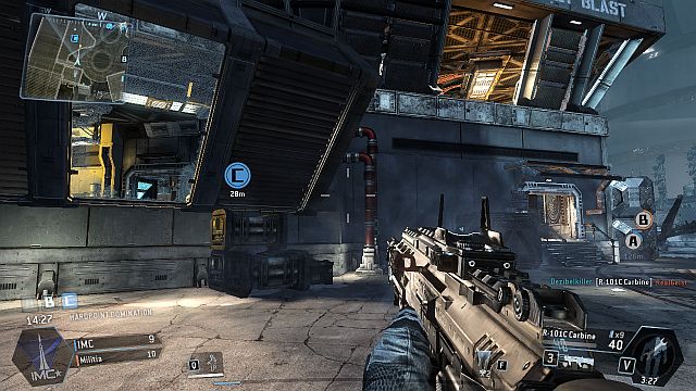 Another capture point is on the left side of the map, near the upper deck - Airbase - Maps - Titanfall - Game Guide and Walkthrough
