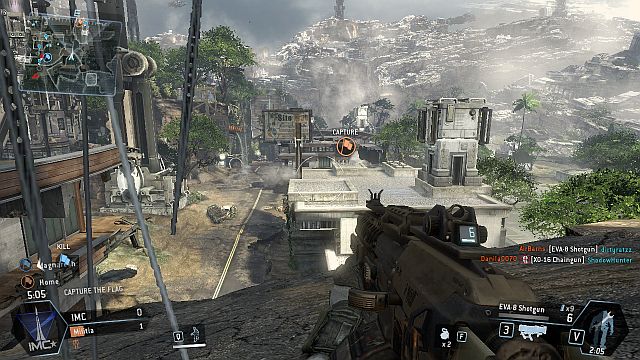 The outlook from the cliff allows you to overwatch the most part of the map, especially its center - Fracture - Maps - Titanfall - Game Guide and Walkthrough