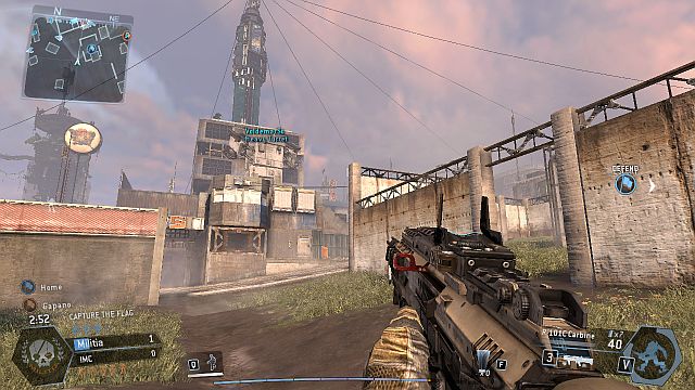 A CTF flag lays in the southern part of the map - Nexus - Maps - Titanfall - Game Guide and Walkthrough