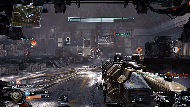 The round open deck, where Titans are fighting most of the time - Overlook - Maps - Titanfall - Game Guide and Walkthrough