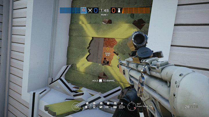 A single hit or a single shot in a barricades window or door will create a small gap through which you can check the room - Traps, obstacles, barricades - how to deal with them in Rainbow Six Siege? - Gameplay - Rainbow Six Siege Game Guide