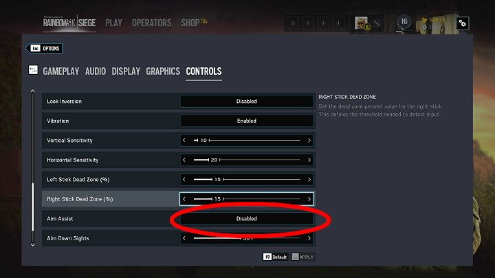 If you play Tom Clancys Rainbow Six: Siege on a gamepad, you must set the analog stick sensitivity in similar way as the mouse - Setting the mouse or pads analog stick in Rainbow Six Siege - Proper system and game configuration - Rainbow Six Siege Game Guide