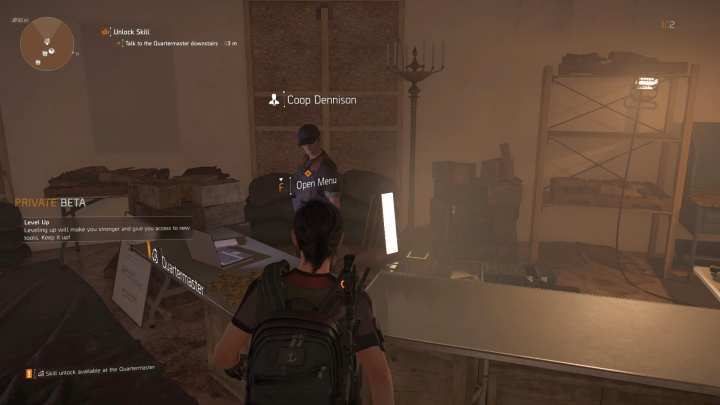 Meeting with the Quartermaster is an objective of the first storyline mission - you cannot avoid it. - Quartermaster | The Base of Operations in The Division 2 - The Base of Operations and Settlements - The Division 2 Guide