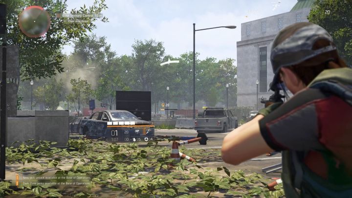 The choice of your weapon matters a lot - here, the character is using a sniper rifle in open space. - How to deal with enemies in The Division 2? - FAQ - The Division 2 Guide