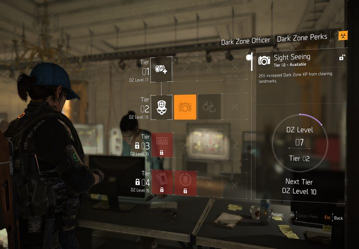 You can view Dark Zone perks in the Base of Operations. - Perks and Dark Zones in Division 2 - Dark Zones - The Division 2 Guide