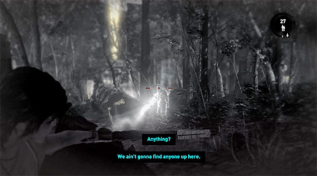 Be on your guard when you enter the main area of the forest because youll stumble upon some enemies - Find a Way Out of the Forest | 19: Some Time Alone Walkthrough - 19: Some Time Alone | Walkthrough - Tomb Raider Game Guide