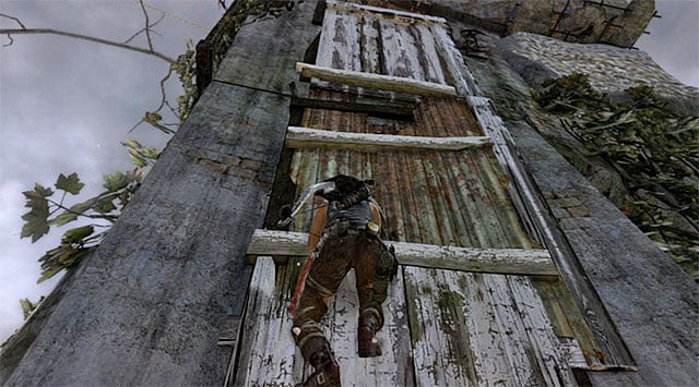 Turn left and work your way up along the edges - Reach the Endurance Wreck (part 1) | 22: Gone Missing Walkthrough - 22: Gone Missing | Walkthrough - Tomb Raider Game Guide