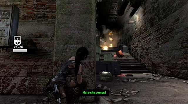 Turn left at the fork - Reach the Endurance Wreck (part 2) | 22: Gone Missing Walkthrough - 22: Gone Missing | Walkthrough - Tomb Raider Game Guide