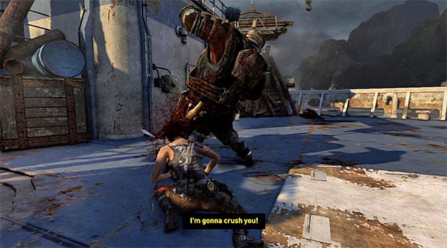 Apart from dodging, you can also try slowing him down by performing special attacks (screenshot), but its only possible if youve unlocked them in exchange for XP - Find Alex | 22: Gone Missing Walkthrough - 22: Gone Missing | Walkthrough - Tomb Raider Game Guide