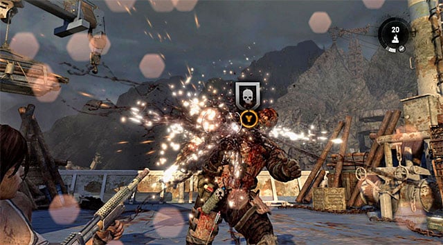 Fight until the execution icon pops up over his head - Find Alex | 22: Gone Missing Walkthrough - 22: Gone Missing | Walkthrough - Tomb Raider Game Guide