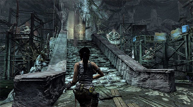 After securing the area, keep moving west, following the very linear path and reaching the tomb after a while - Discover the Ancient Tomb | 23: Storm Chaser Walkthrough - 23: Storm Chaser | Walkthrough - Tomb Raider Game Guide