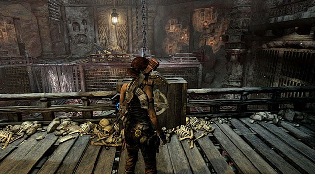 Position yourself at the right mechanism shown on the screen and interact with it, thus making part of the floor to spread out - Rescue Sam from Mathias (part 1) | 24: Going Back In Walkthrough - 24: Going Back In | Walkthrough - Tomb Raider Game Guide
